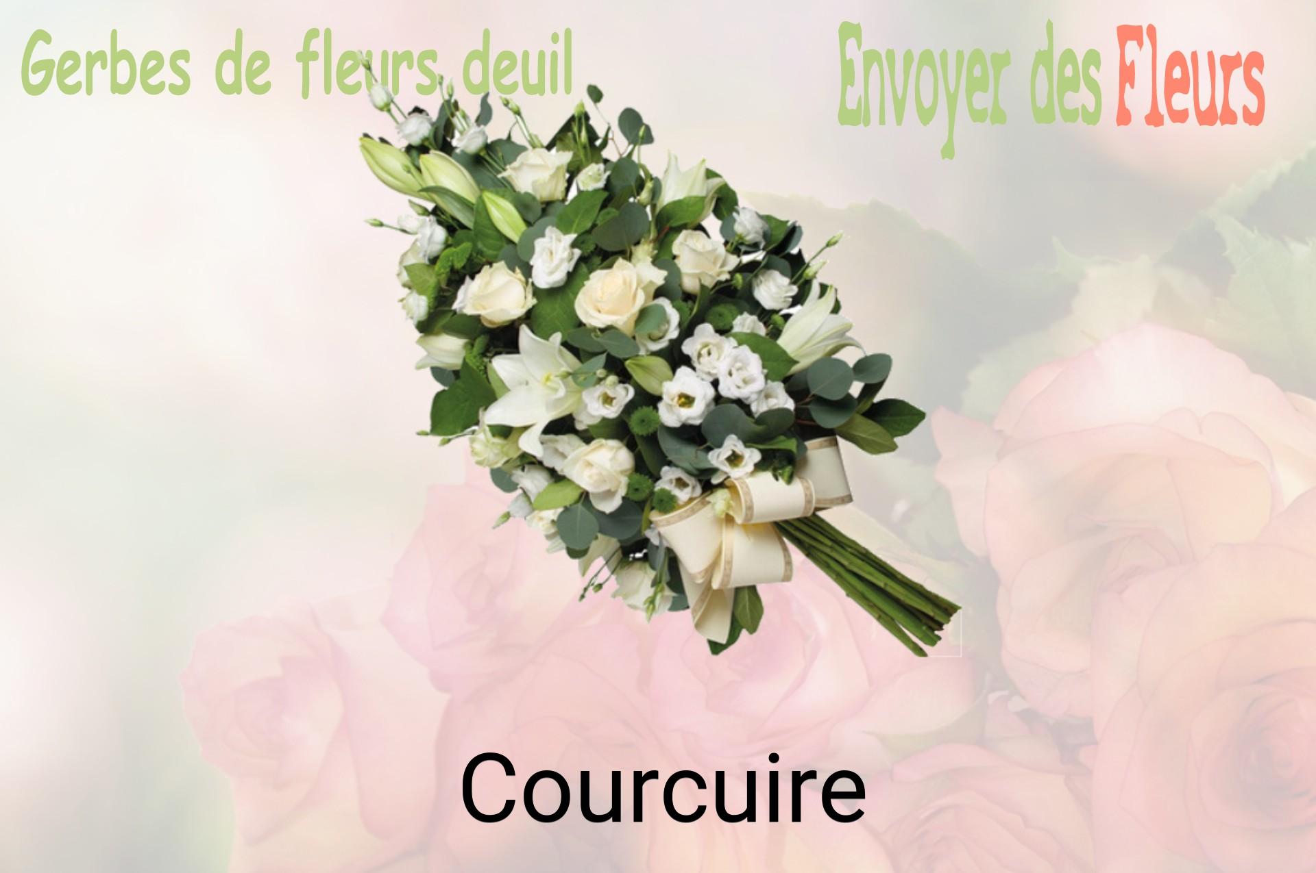 Gerbe de fleurs de deuil livrée à Courcuire